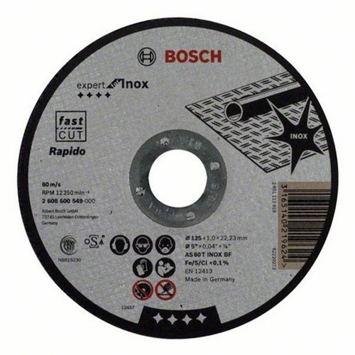 Круг отрезной 125x1х22 мм Bosch Expert for Inox